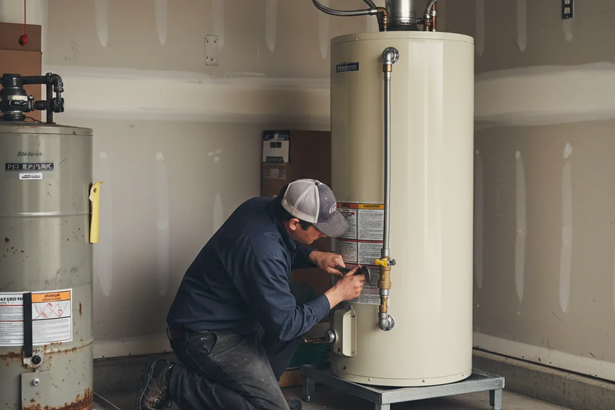 Water heater and shutoff valve replacement in Alpine